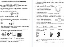 盐城各区县重点初中初二生物模拟试卷（25年合集）