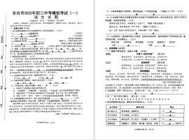 【东台】初三一模7门试卷（25年5月14日）