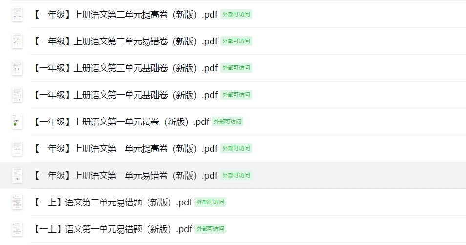 【一年级】单元试卷上册（2025新版）