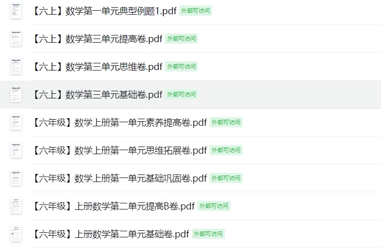 盐城小学六年级上册数学单元试卷合集（2025新版）
